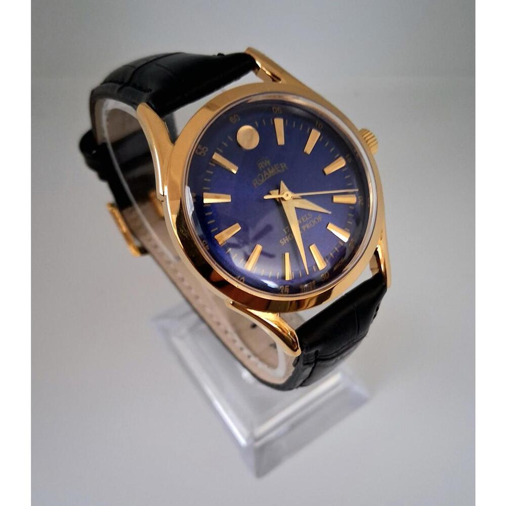 Vintage Roamer Men's Leather‎ Mechanical Watch RARE